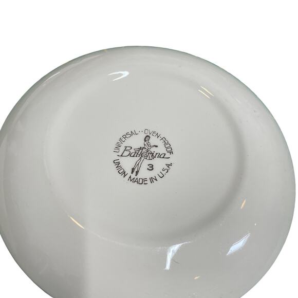 Vintage 50s Universal Ballerina pink rose dessert bread plates set of 3 - Picture 6 of 7